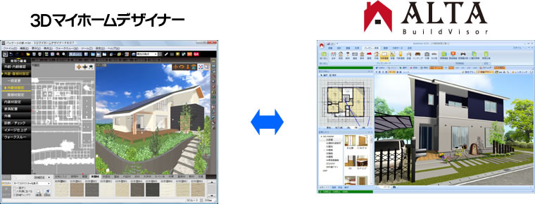 3Dマイホームデザイナー、ALTAデータ連動